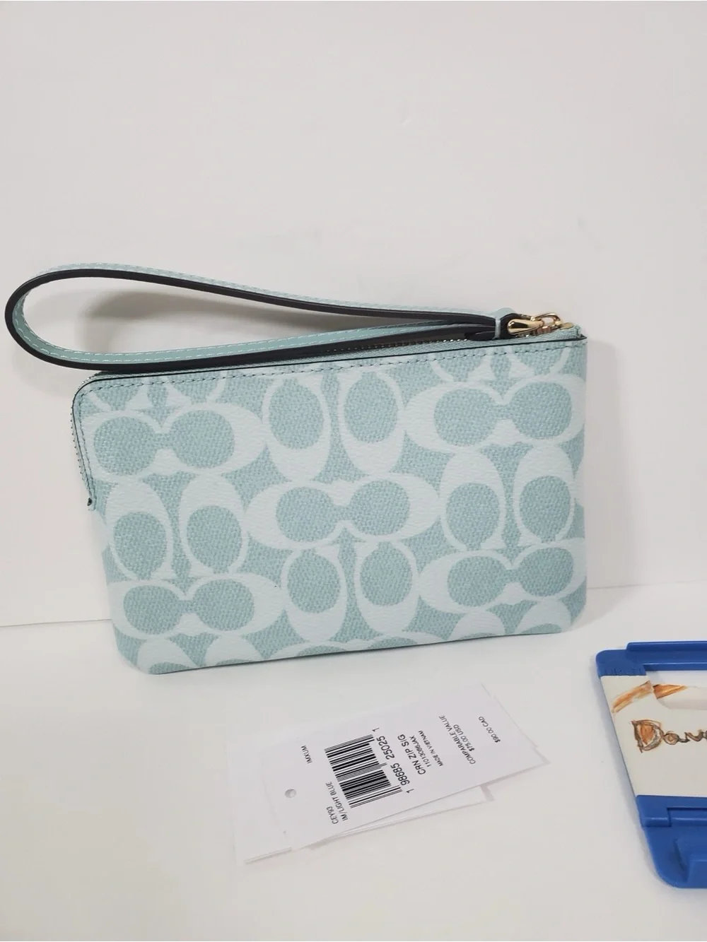 Coach Corner Zip Wristlet NWT